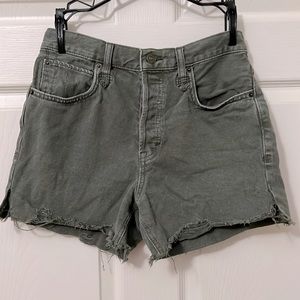 Green Free people Jean shorts